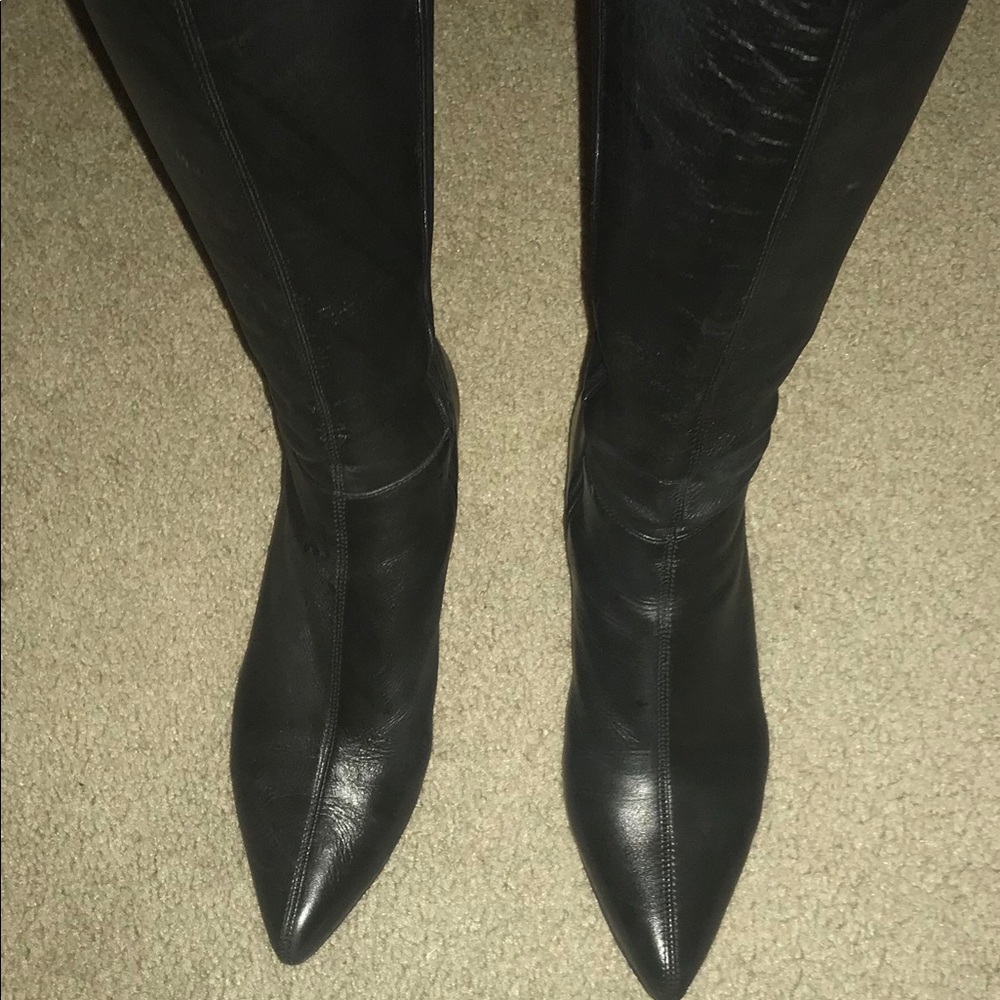 Black leather prada boots - looking for new home!